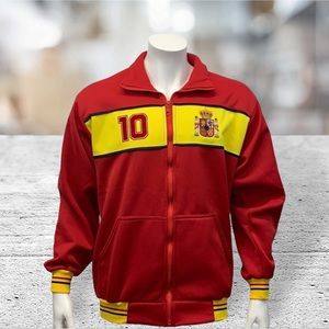 Spain Espana National Football Soccer Red Jacket